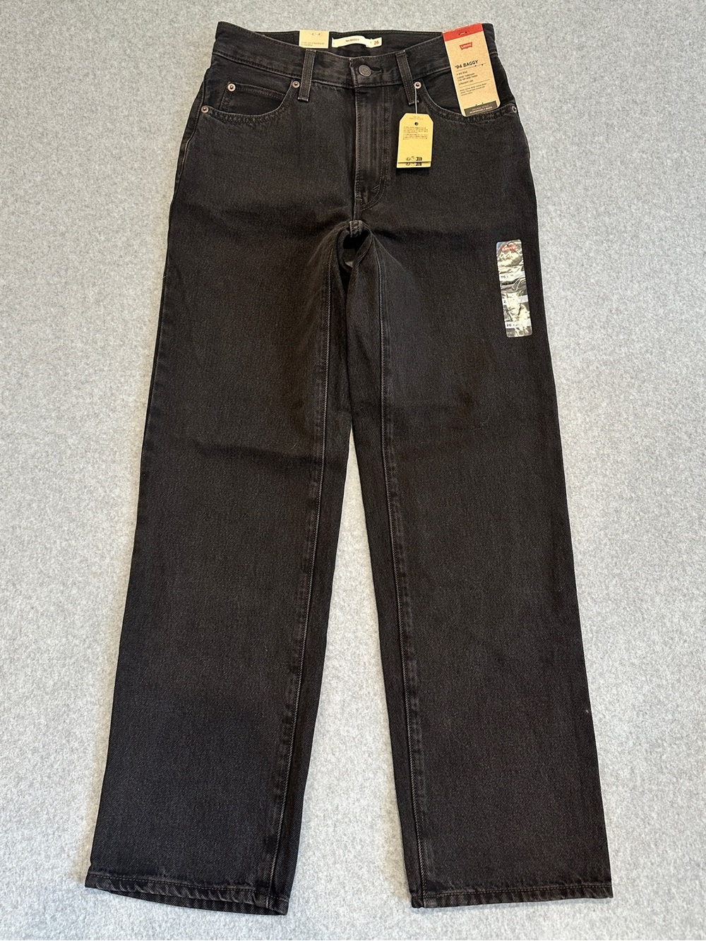 Levi's Womens Black Straight Jeans ‘94 Baggy